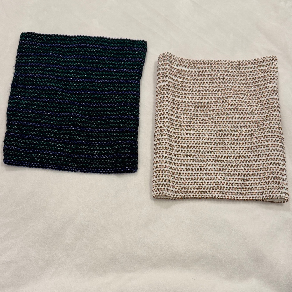 Strapless Knit Fabric Tube Tops - Black and White